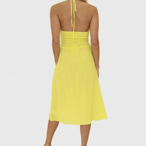 High split yellow dress - Picture 2 of 2